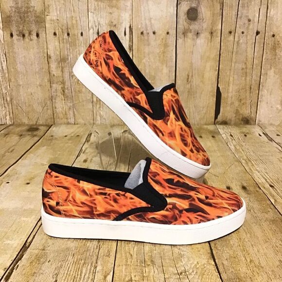 Loudmouth SAM Flame Youth Slip On Shoes 3.5 M - Picture 1 of 7